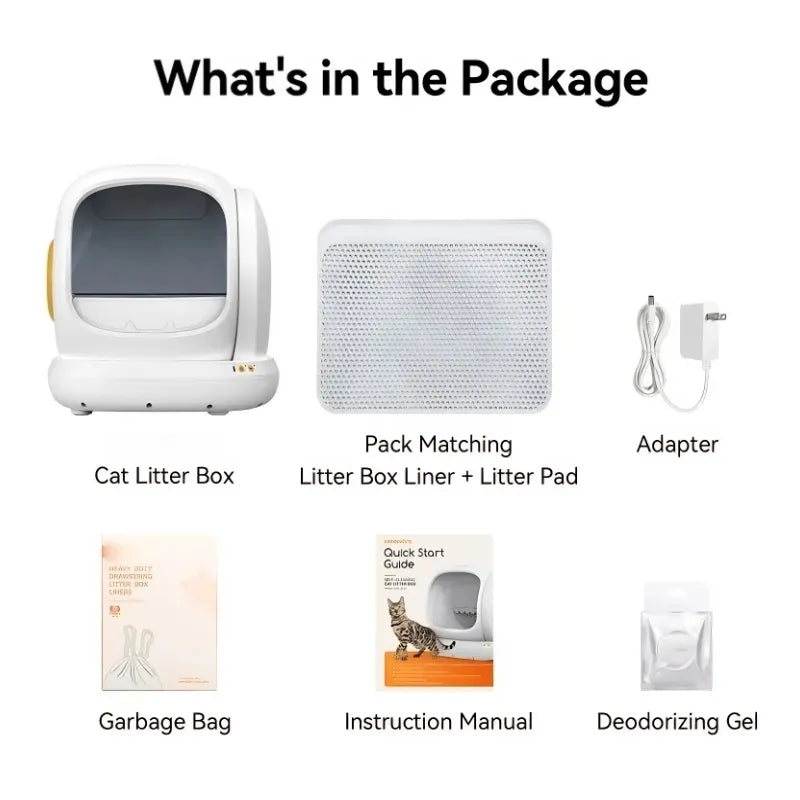 75L Smart Litter Box: Full Health Monitoring + Ultra-Quiet Design, Perfect for Every Cat!