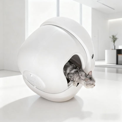 Automatic Self-Cleaning Cat Litter Box with Modern Design