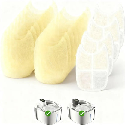Cat Fountain Filters - 8-Pack + Pre-Filters for Cleaner Water