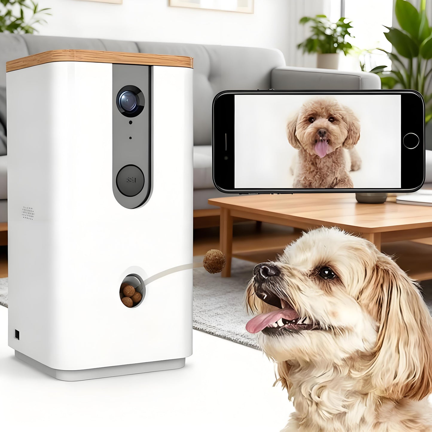 Smart Cam Treater Automatic Pet Feeder with Camera
