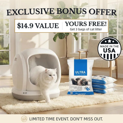 75L Smart Litter Box: Full Health Monitoring + Ultra-Quiet Design, Perfect for Every Cat!