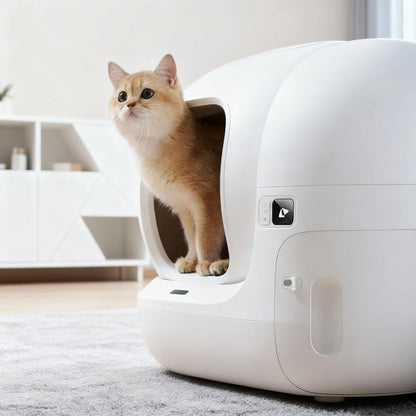 Automatic Self-Cleaning Cat Litter Box with Modern Design
