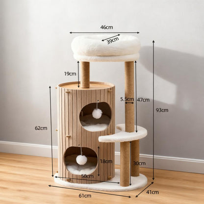 Multi-Level Cat Tree with Condo and Scratching Posts