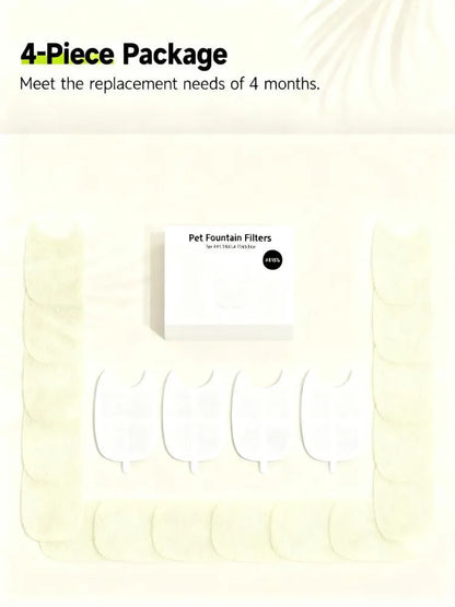 Cat Fountain Filters - 8-Pack + Pre-Filters for Cleaner Water