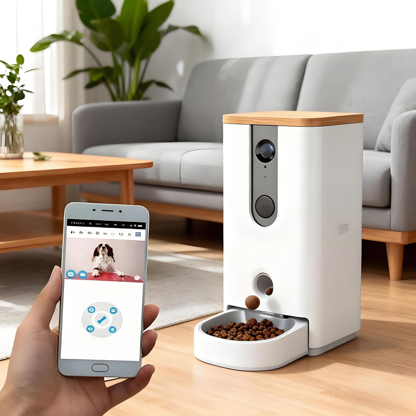 Smart Cam Treater Automatic Pet Feeder with Camera