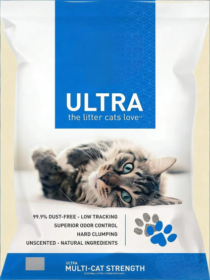 18lb Unscented Clay Litter, Quick Clumping & Easy Cleanup, A Secure Choice