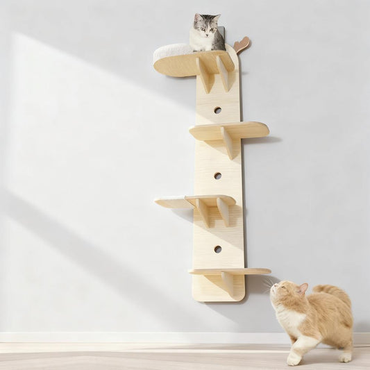 Wall-Mounted Deer-Shaped Cat Tree with Multi-Layers Description: